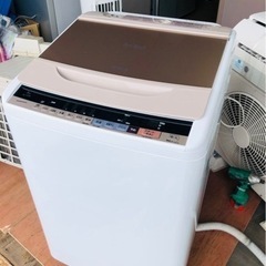 福岡市内配送設置無料　日立 全自動洗濯機 ビートウォッシュ 8kg シャンパン BW-V80B N