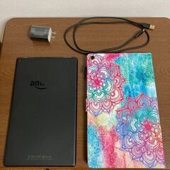 Fire HD10 第7世代　中古　タブレット　カバー付きの画像