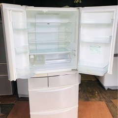 福岡市内配送無料 470L 6ドア冷蔵庫Panasonic NR-FTM477S-N 割れあり