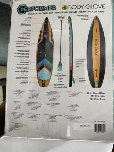 【神戸市、たつの市で受け渡し可】ボディグローブ パフォーマー 11フィート (3.35m) インフレータブル スタンドアップパドルボード (SUP)