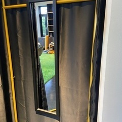 フィッティングルーム 試着室 更衣室 幅100×奥行95×高さ200cmと鏡