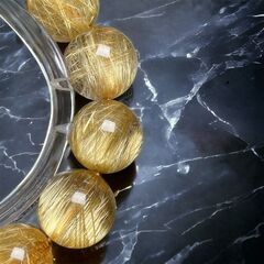 超品質】ゴールドタイチンルチルクォーツ 15～16mm