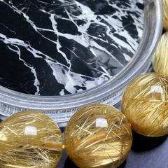 超品質】ゴールドタイチンルチルクォーツ 15～16mm