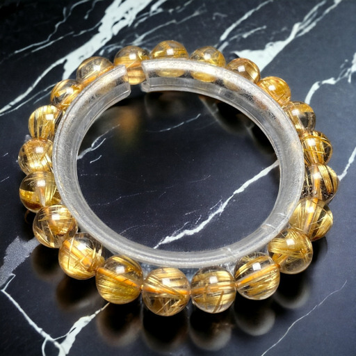 【式神封入】ゴールドタイチンルチルクォーツ[tFUq8Sti]9mmキャッツアイ