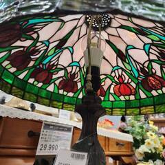 【愛品倶楽部柏店】ステンドグラス ランプ 菖蒲の画像