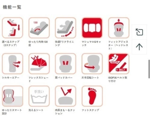 【値下げ】アップリカ クルリラAD　ライトネイビーNV　ISOFIX/シートベルト対応チャイルドシート