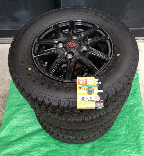 軽トラック用タイヤ・ホイールセット４本　ホイールナット16個付き