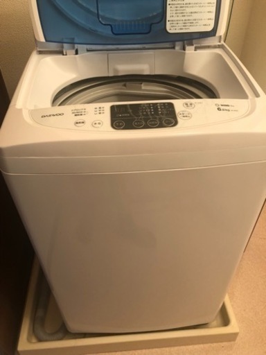 全自動洗濯機6kg お譲りします！