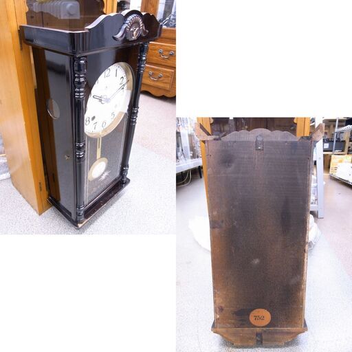 栄計舎 壁掛け 振り子時計 本打式 ゼンマイ時計 ボンボン時計 柱時計