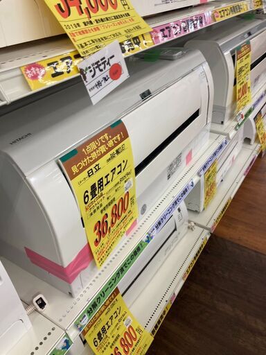 日立　6畳用ｴｱｺﾝ　HG-851