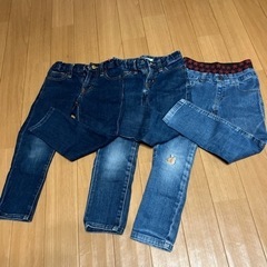 【きまりました】美品　女児デニム110サイズ