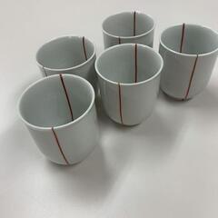 日々のうつわ　心　白磁一本線コップ（小）　5個セットの画像