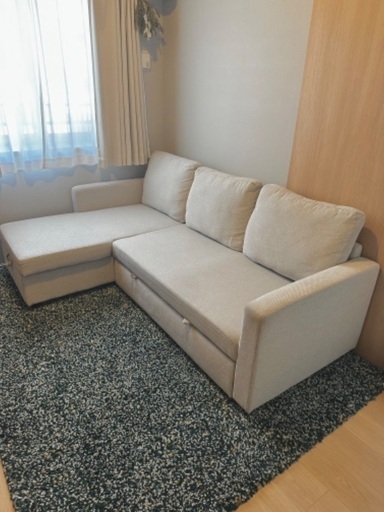 ニトリソファ 使用8ヶ月美品 ソファベッド 収納付き カウチ　グレー