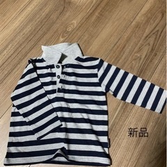 80センチ　シャツ　男の子　ボーダーの画像