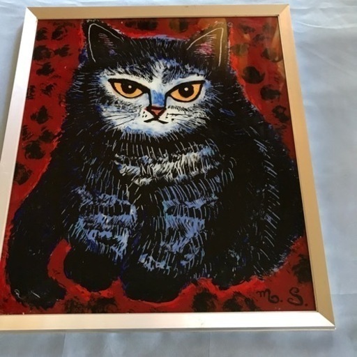 フレームに入った猫の絵