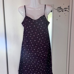 花柄ワンピース  チュニック  M  パープル