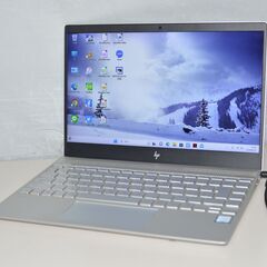 中古軽量ノートパソコン Windows11+office 爆速SSD512GB HP ENVY Laptop 13-ad166TU core i5-8250U/メモリ8GB/13.3インチ/無線/webカメラの画像