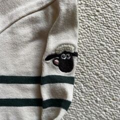 ★USED美品★ひつじのショーン キッズ 長袖 ロング Ｔシャツ１３０㎝ graniph グラニフの画像