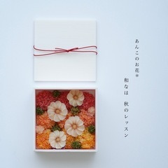 白あんで作る季節のお花「和なは秋のお団子ボックス」レッスンの画像