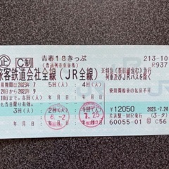 青春18切符(2回使用)