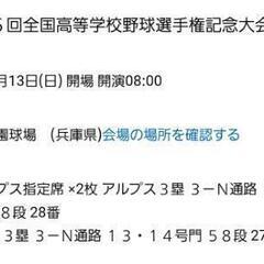 甲子園【大垣日大】 8月13日 3塁アルプス席指定2枚の画像