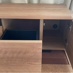 【国産 大川家具】20年購入 テレビボード 140cm シャビーナチュラルカラーの画像