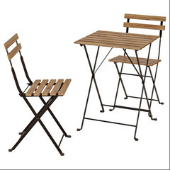 (値下げ)IKEA テルノー テーブル＆チェア2脚の画像