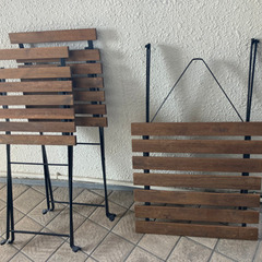 (値下げ)IKEA テルノー テーブル＆チェア2脚の画像