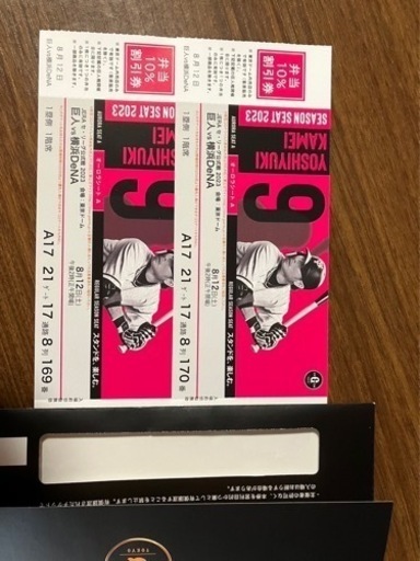 野球観戦チケット