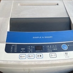 洗濯機0円　ハイアール AQW-S60B 引き取って下さる方　2...