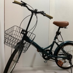無登録折りたたみ自転車ギア付き･鍵付き(お届け可)