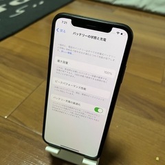 iPhone X 64GB SIMフリー バッテリー100% 早い勝ちの画像