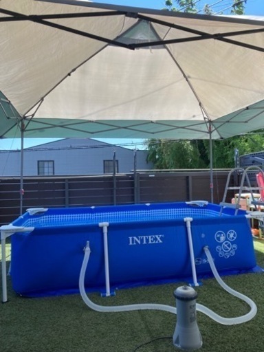 INTEX　プール　セット（プール、はしご、フィルター、カバー）