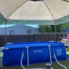 INTEX　プール　セット（プール、はしご、フィルター、カバー）