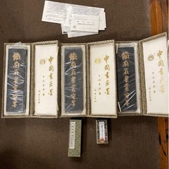 書道用品　22点　硯、墨、朱肉の画像