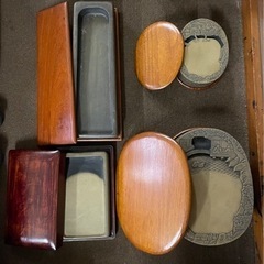 書道用品　22点　硯、墨、朱肉