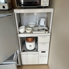 米びつ付き　レンジ台の画像
