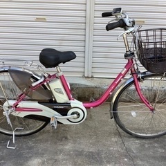 159 パナソニック新機種電動アシスト自転車vivi EX26インチピンクボディー