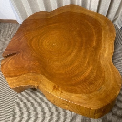 ☆最終値下げ☆ 一枚板ローテーブル　欅 欅1枚板ローテーブル 欅（ケヤキ） 一枚板 | 千年家具 - 一枚