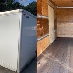 No.809 アルミバン 3ｔ 車  アルミ 箱 バイク 倉庫 トラック コンテナ 米 保管庫 物置 DIYの画像