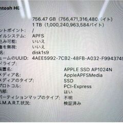 動作良好　Apple　アップル　MacBook Pro 16-inch　16インチ　A2141　メモリ32GB　HDD1TB　ノートパソコンの画像