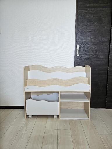 【値下げ】【美品】子供部屋 収納棚(幅92×奥行29.7×高さ76cm)
