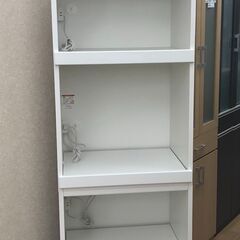 ★ジモティ割あり★ 松田家具 リビングボード 白 H197×W58×D43 クリーニング済み KJ2555