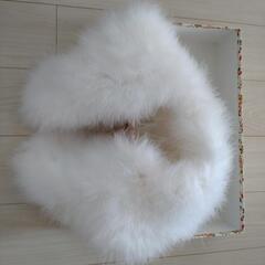 両面ファーショール　振り袖の画像