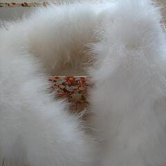 両面ファーショール　振り袖の画像