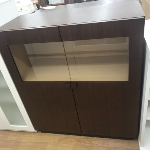 ★ジモティ割あり★  収納棚 茶色 H99×W90×D40 クリーニング済み KJ2559
