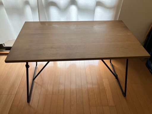 ほぼ新品。無印良品　折りたたみテーブル・幅１２０ｃｍ・オーク材