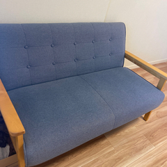 【受け渡し予定者決定】ソファ　青色の画像