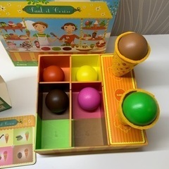 【中古品】DJECO アイスクリームショップ 木製玩具の画像