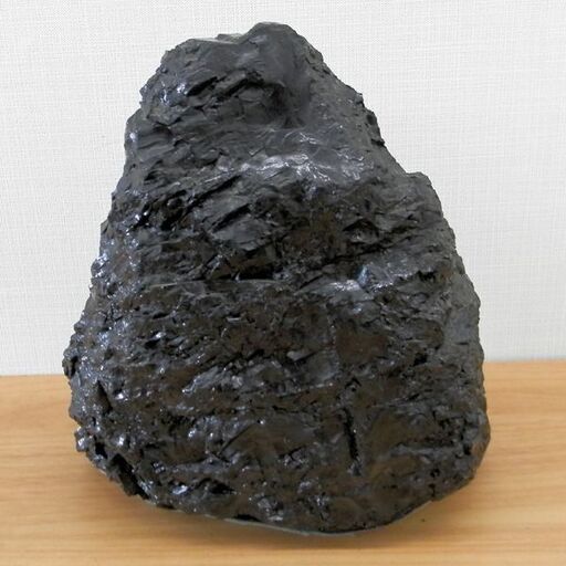 北海道 特選 黒ダイヤ 石炭 プレート付 重量約2.5kg 21×18.5×12cm 観賞石 ディスプレイ オブジェ 札幌 西区 西野